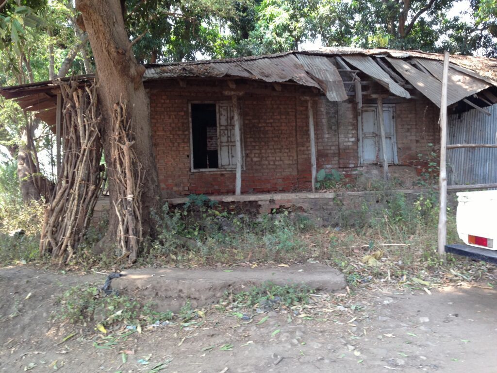 Abandoned rural house exterior view