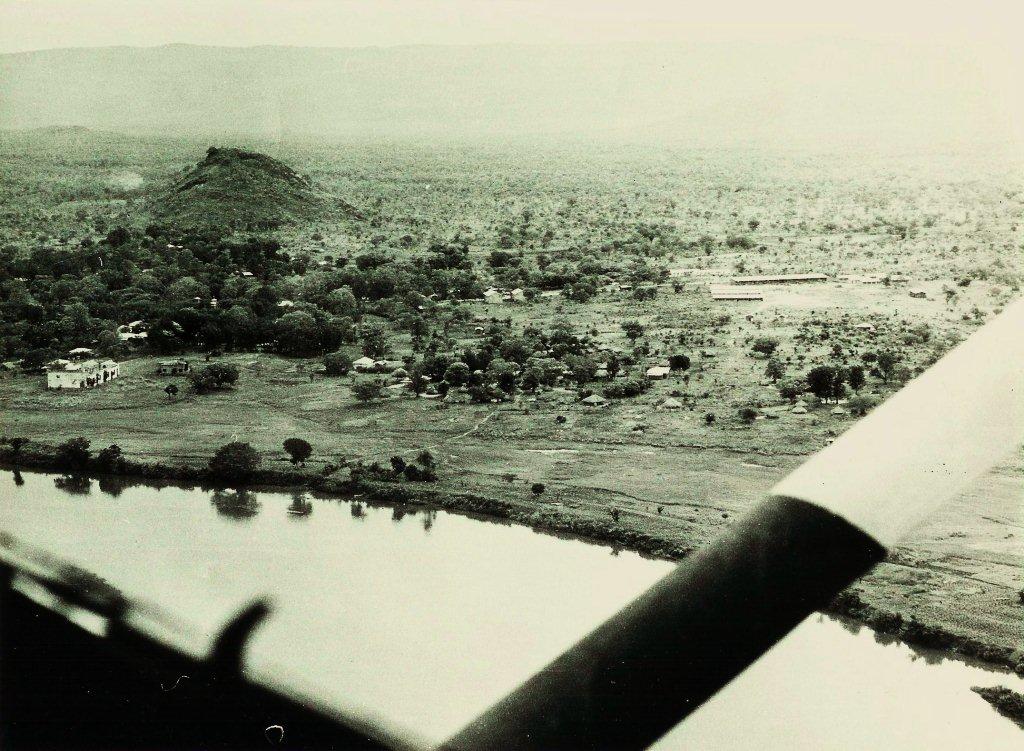 Aerial view of rural landscape