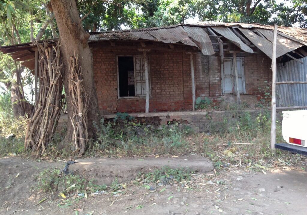 Abandoned rural house exterior view